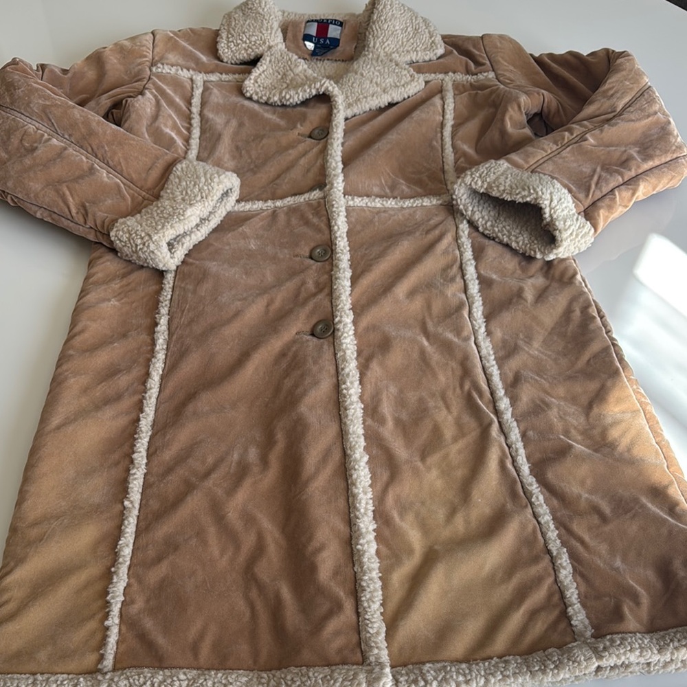 Vintage Scorpio 🇺🇸 USA Women's Tan Sherpa Coat